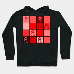 Red toned snowman abstract Hoodie